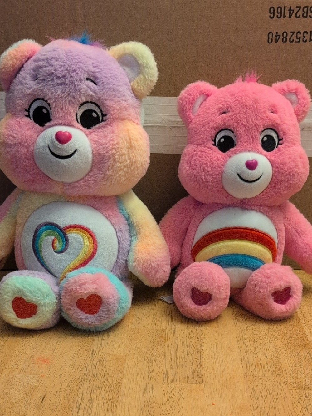 Care Bear Set Of 2- Medium Cheer Bear And Larger Plush Bear Stuffed Toy - Kids